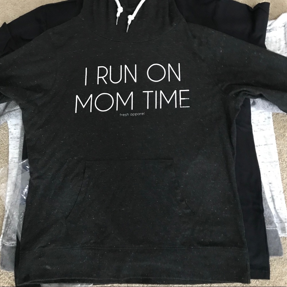 Black marbled hoodie